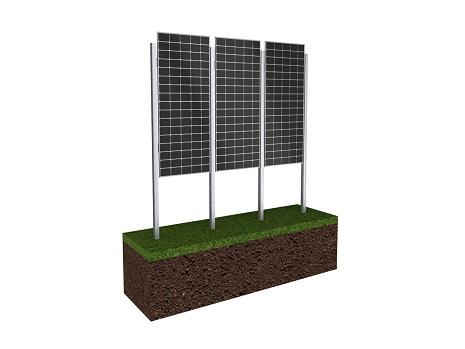 Solar panel mount fence