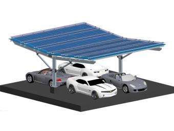 Steel Waterproof solar carport