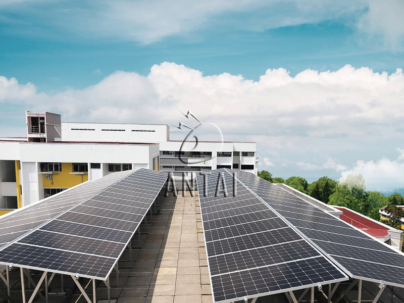  Antaisolar estantería solar seleccionada para 50MW plantas solares distribuidas en singapur