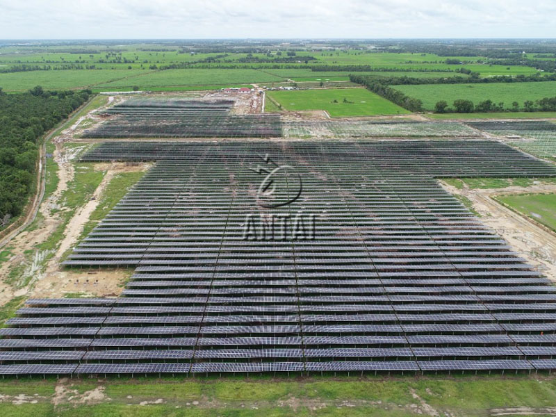 Antaisolar ofreció estanterías solares para una planta solar de 26MW en Camboya